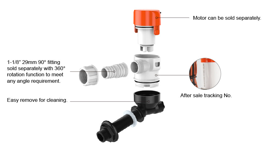 LIVEWELL/BAITWELL PUMPS 13E SERIES 1100GPH