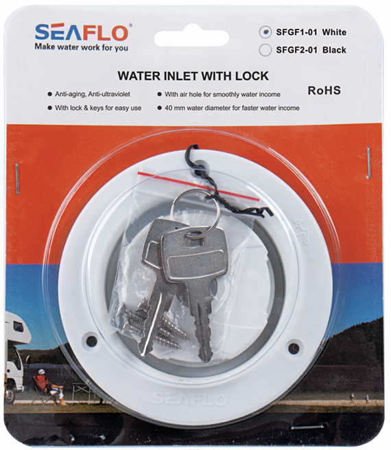 SEAFLO Water Inlet with Lock Camper Trailer, Caravan & RV Motorhome