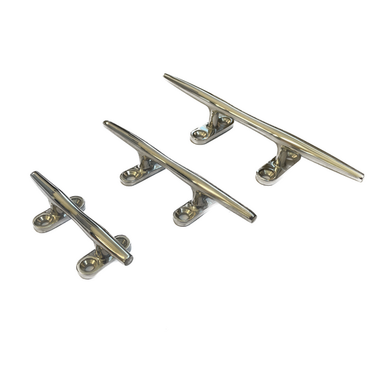4" 6" 8" 316 Stainless Steel Marine Slimline Bar Rope Cleat for Deck, Boat, or Yacht