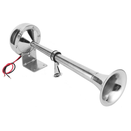 Air Horn Large Size Single Marine Grade 304 Stainless Steel 12V