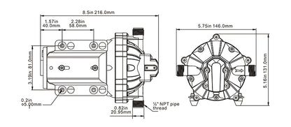 SEAFLO 51 Series EXTREME 12V DC Diaphragm Pump - Ideal for Boats, Vans, and RV's