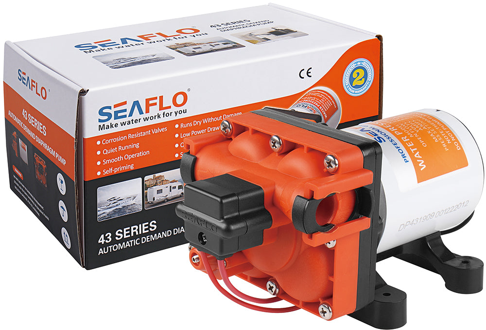 SEAFLO 43 Series DC Diaphragm Pump 12V 3.0-11.3LPM 17-60PSI