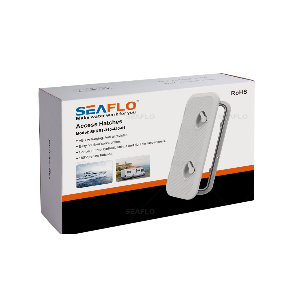 SEAFLO 2 Buttons Access Hatches 600*350mm Black/White
