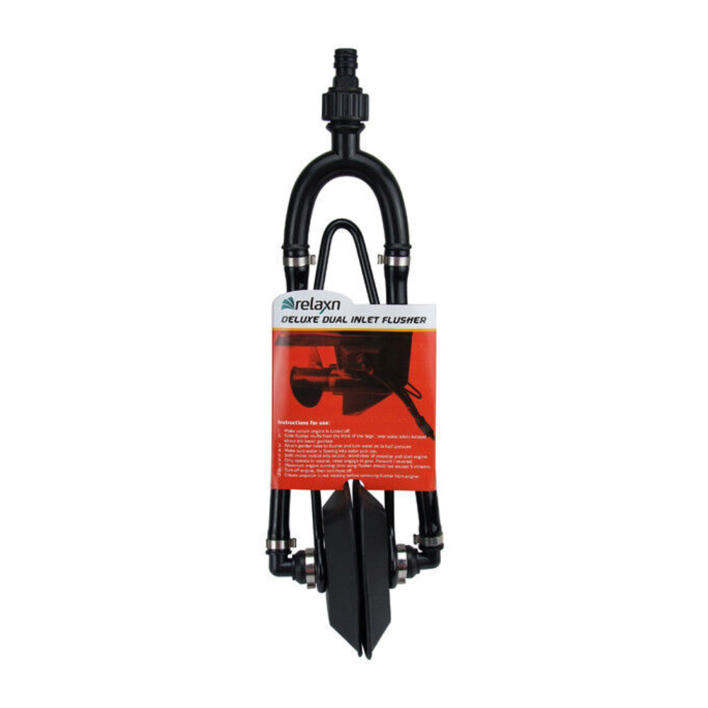 Outboard Flusher Dual Flow Ear Muffs for MED-LG HP Out Board Motor Flushing
