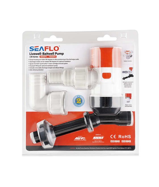 LIVEWELL/BAITWELL PUMPS 13E SERIES 1100GPH