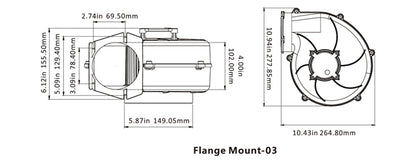 03 Series SEAFLO Flange Mount Bilge Blower Fan 320 CFM