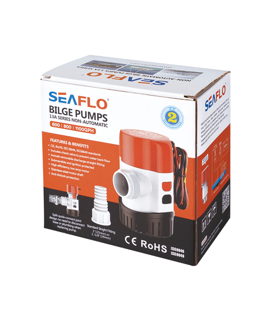 13A SERIES 1100GPH Non-Automatic BILGE PUMPS