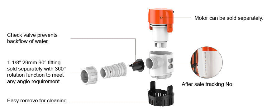 13A SERIES 1100GPH Non-Automatic BILGE PUMPS