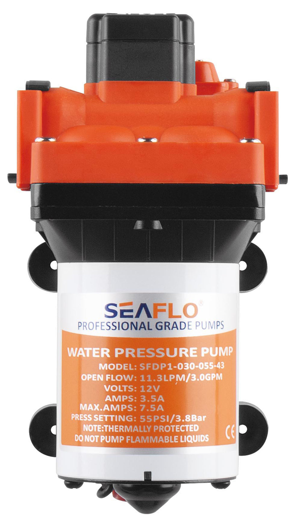 SEAFLO 43 Series DC Diaphragm Pump 12V 3.0-11.3LPM 17-60PSI