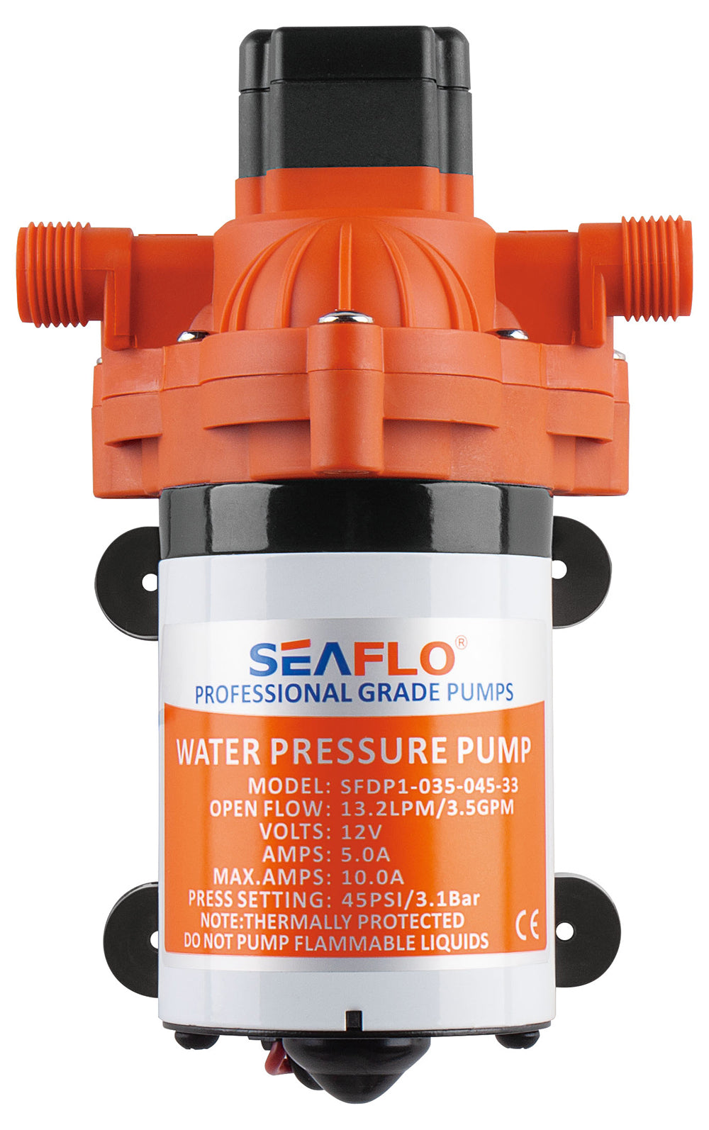 SeaFlo 33 Series Freshwater Pump 12V 11.3 LPM (3 GPM) / 45 PSI (3.1 BAR) Diaphragm Pump