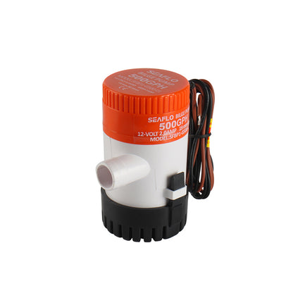 Seaflo Bilge Pump 500 GPH 12 Volt SFBP1-G500-01 Set Hose&Connector