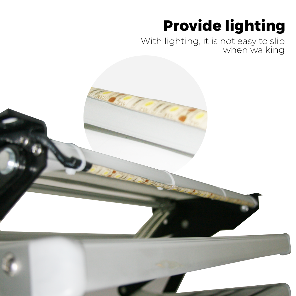 Caravan Double Steps LED Pull Out Folding Camper Trailer RV